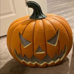Orange Pumpkin Jack-O'-Lantern Home Accent